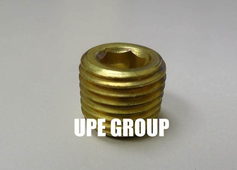 BRASS COUNTERSUNK HEX PLUG MALE 1/2 NPT THREADS PIPE FITTING AIR WATER QTY 5 gallery