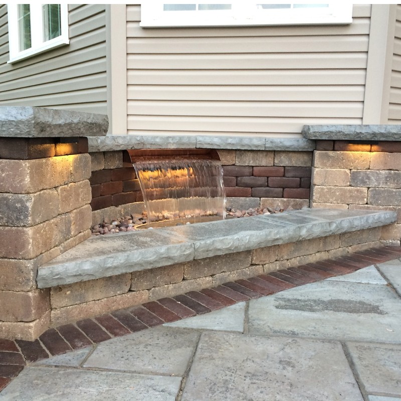24" Copper Finish Scupper Waterfall Spillway 2400 GPH - Fresh Water Only - CS24 gallery