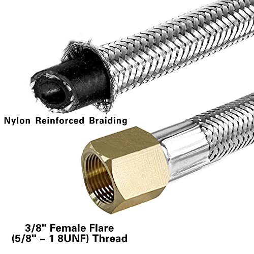 10 Ft High Pressure Braided Propane Hose Extension with Conversion Coupling 3/8" gallery