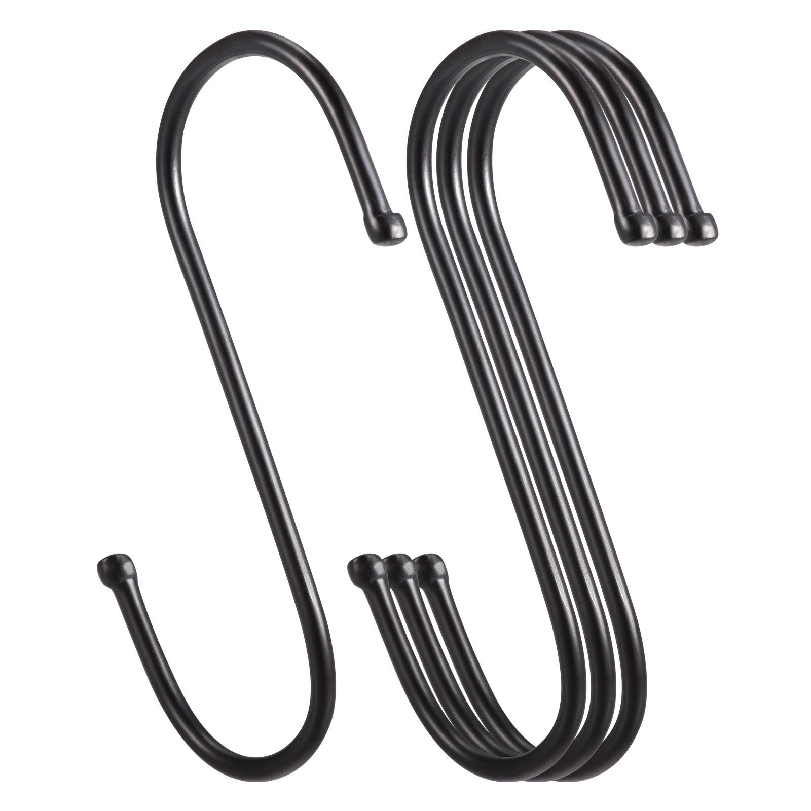 4 Pack S Hooks 3.54 Inch Stainless Steel Hanger for Hanging Black gallery
