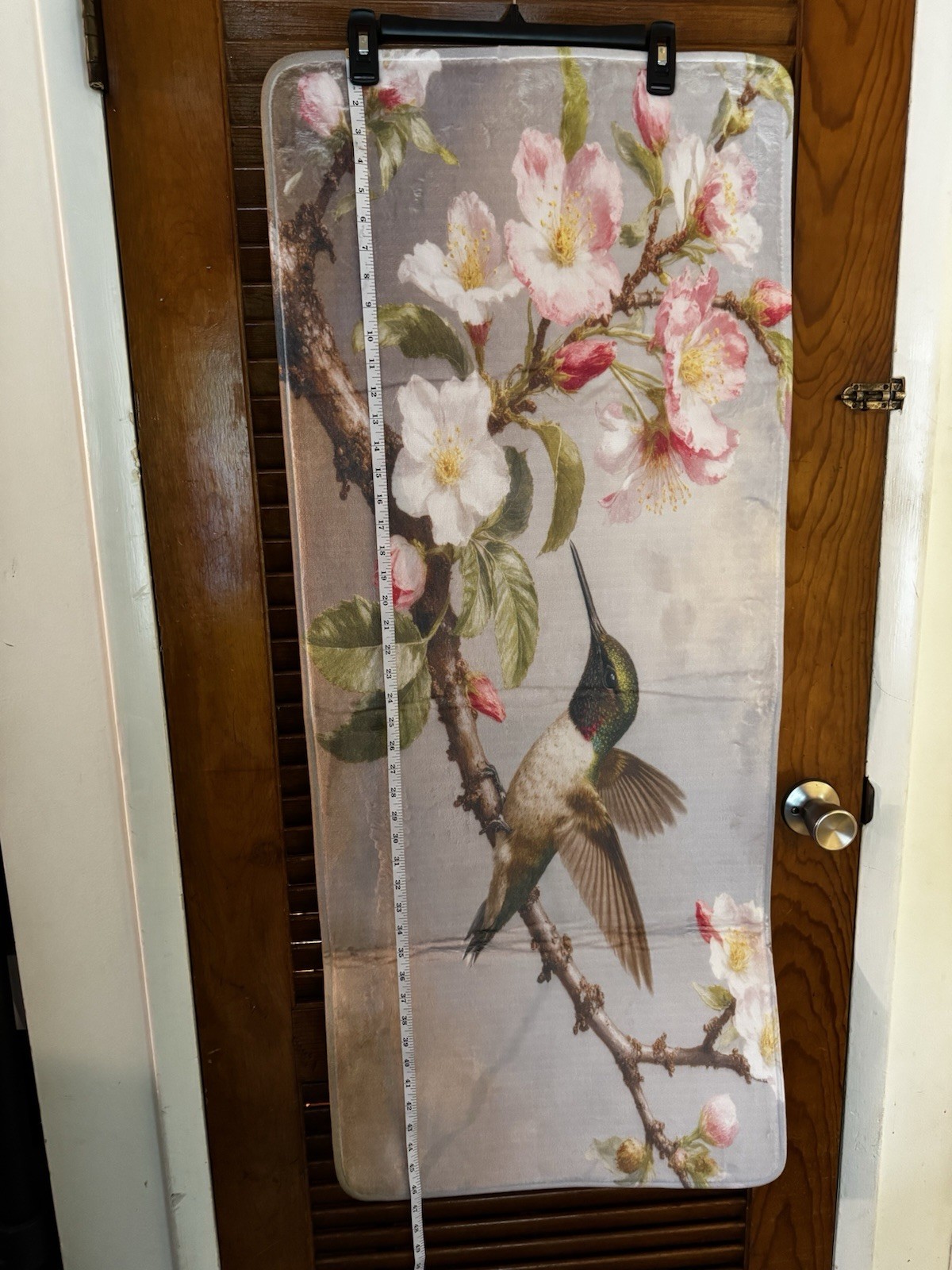 Floral & Hummingbird Decorative floor mat, Multicolor, Approx20x47 in. gallery