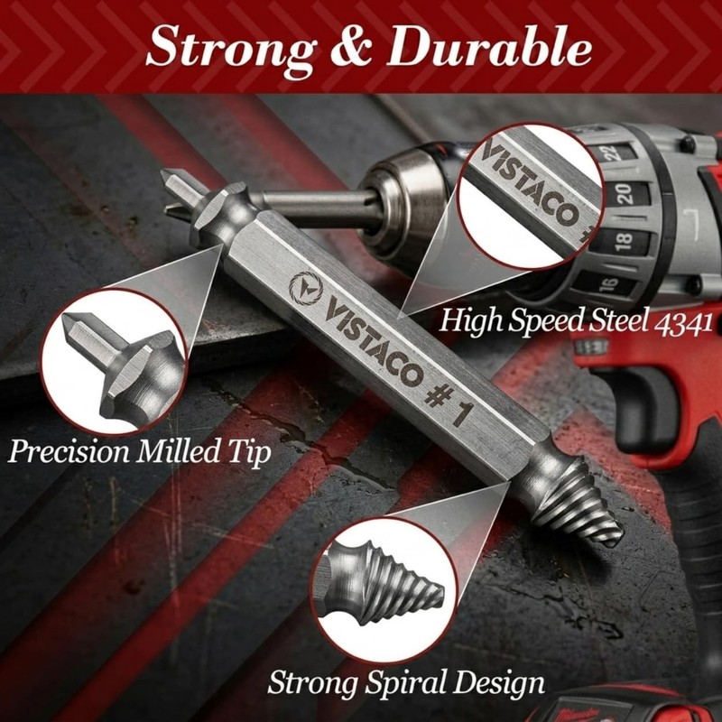 10 Pcs Screw Extractor Set Easy Out Set for Stripped Screws, Broken Bolts and... gallery
