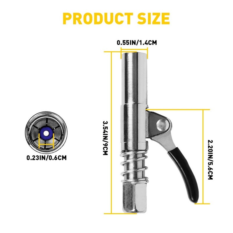 Grease Gun 2pack Coupler XL - Extra reach recessed grease fittings 10,000 PS gallery