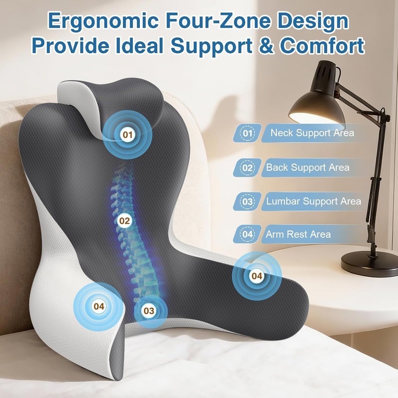 Reading Pillow for Sitting Up Back Support Lumbar Neck Sleep Bed Chair gallery