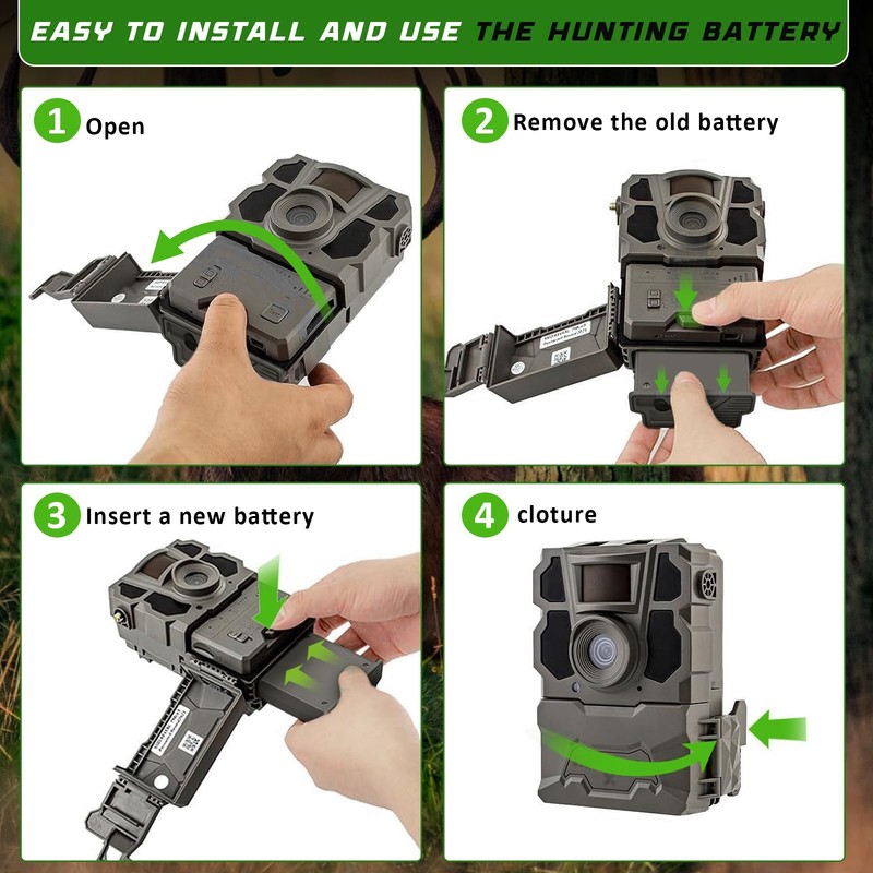 ✅4x Battery Replace for Tactacma Hunting Camera Reveal X Gen 3.0, 2.0, X Pro 3.0 gallery