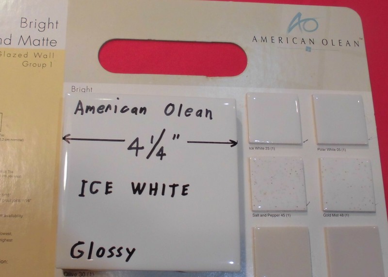 12 pcs. Glossy *Ice White* Ceramic Tiles by American Olean...4-1/4" Brightest gallery