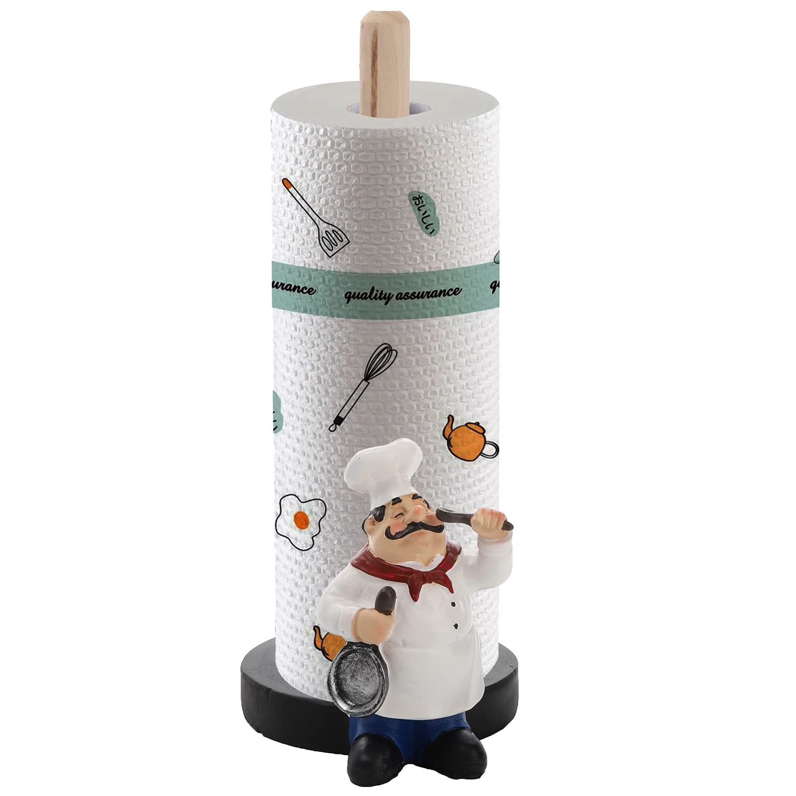 Chef Style Paper Towel Holder, Resin Crafts Display Chef Figurines Creative R... gallery