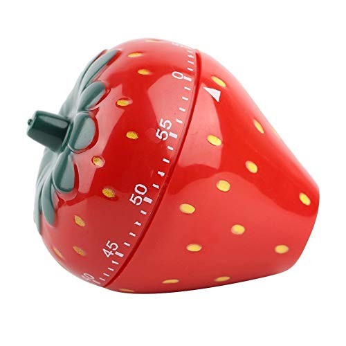 Kitchen Timer Strawberry Shaped Wind Up 60 Minutes Manual Countdown gallery