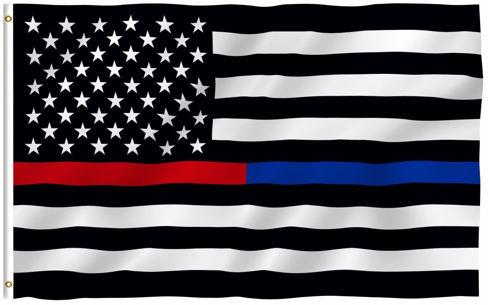 Thin Blue & Red Line Flag Respect and Honor Banner 3x5ft Flags 150D Polyester gallery