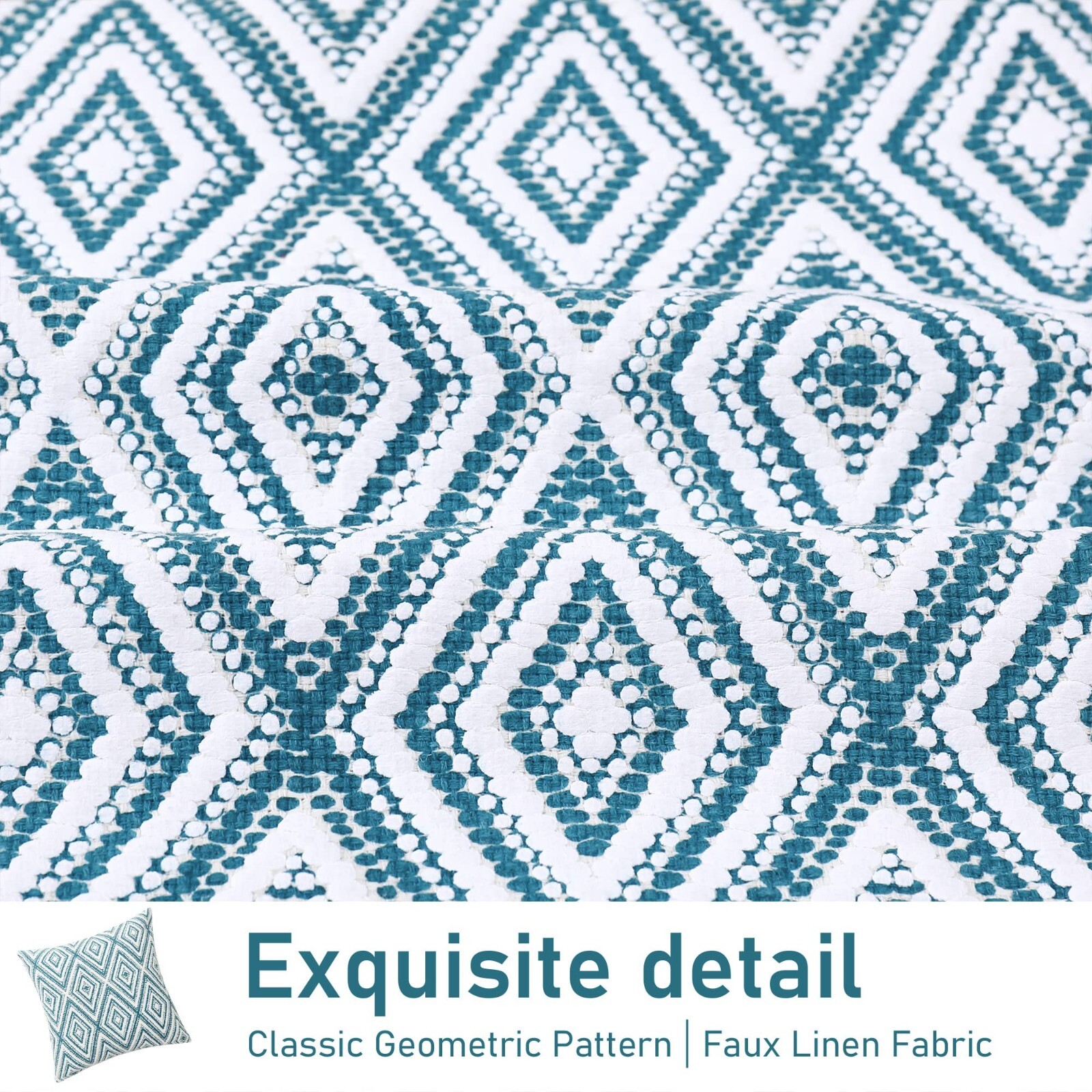 HPUK Decorative Throw Pillow Covers Set of 4 Geometric Design Linen Cushion Cove gallery