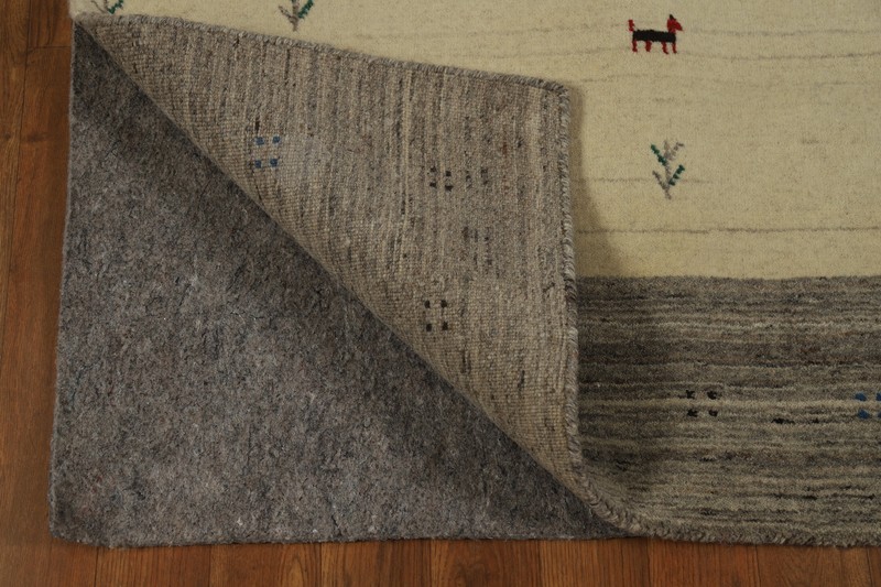 Bordered Stylish and Versatile Gabbeh Bedroom Rug Handmade Wool 5x6 ft gallery