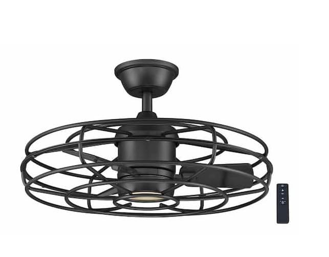 Heritage Point 25 in. Integrated LED Indoor/Covered Outdoor Matte Black Ceiling gallery