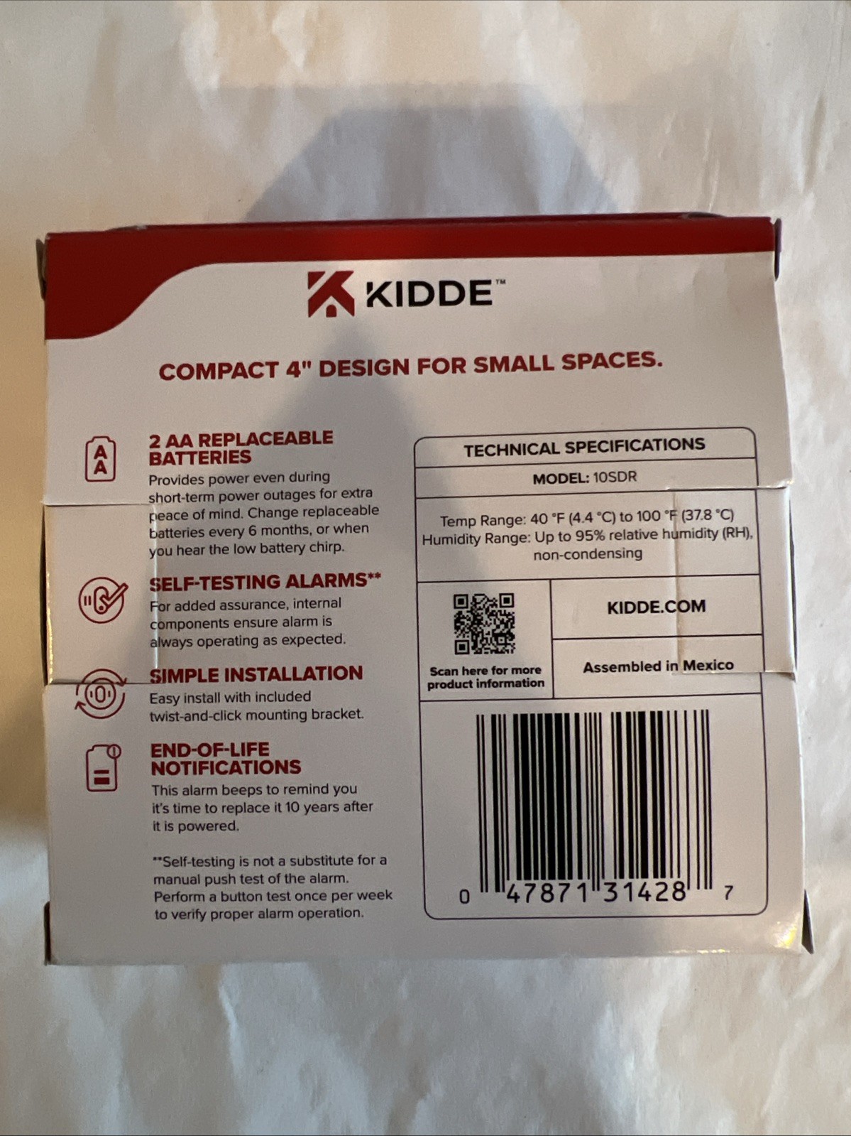 KIDDE DETECT SMOKE ALARM INTERCONNECTED - PHOTOELECTRIC SENSOR - 10SDR - NEW gallery