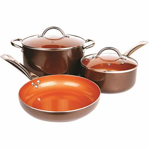 Copper Cookware Set 5-Piece Luxury Ceramic Induction Non-Stick gallery