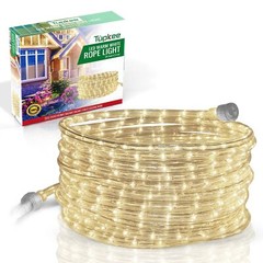 Tupkee LED Rope Light Warm-White – 24 Feet, for Indoor and Outdoor Tube Lights