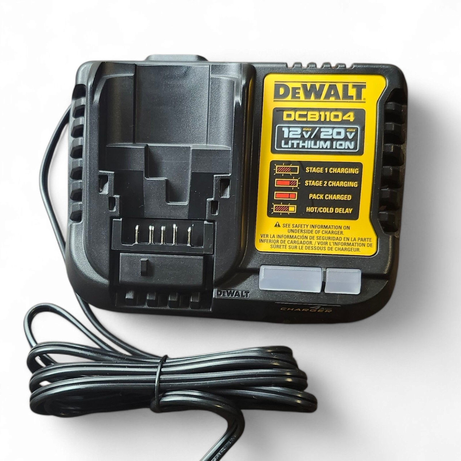 DEWALT DCB1104 12V & 20V Volt MAX Li-Ion 4 Amp Battery Charger - NEW O.B gallery