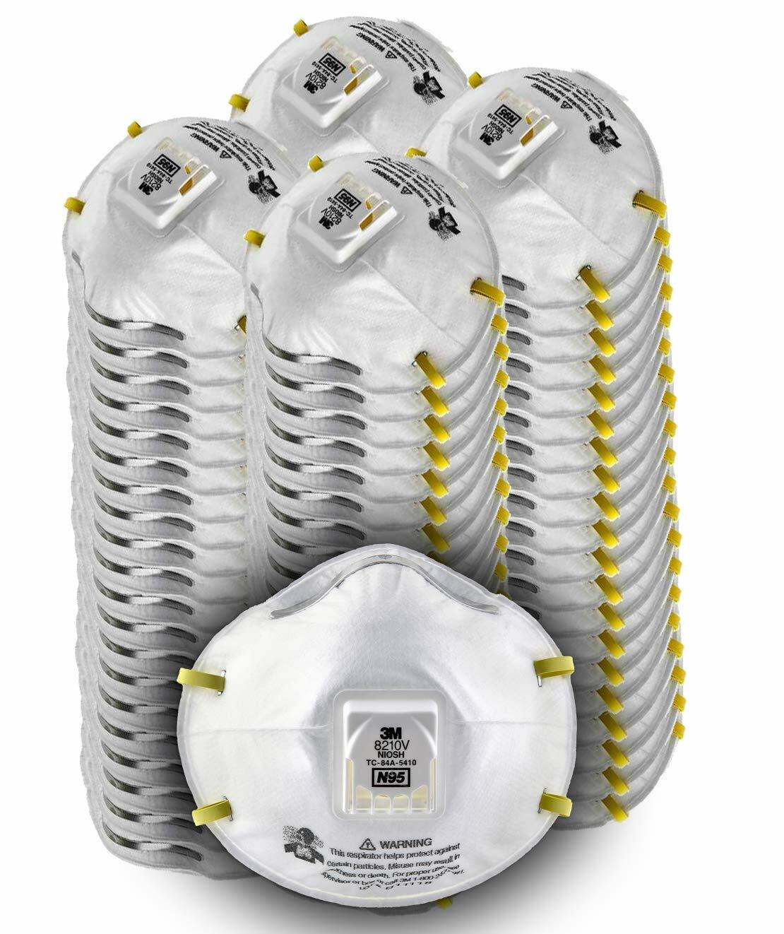 3M 8210V N95 Particulate Respirator Protection Masks Breathing Exhalation Valve gallery