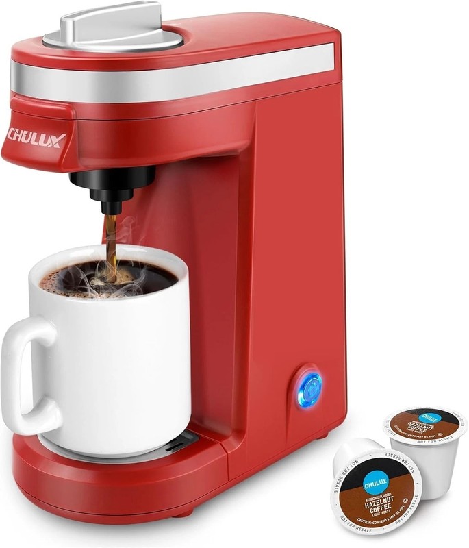 Unique Red Pod Coffee Machine - Fully Automatic for Effortless One-Cup Coffee gallery