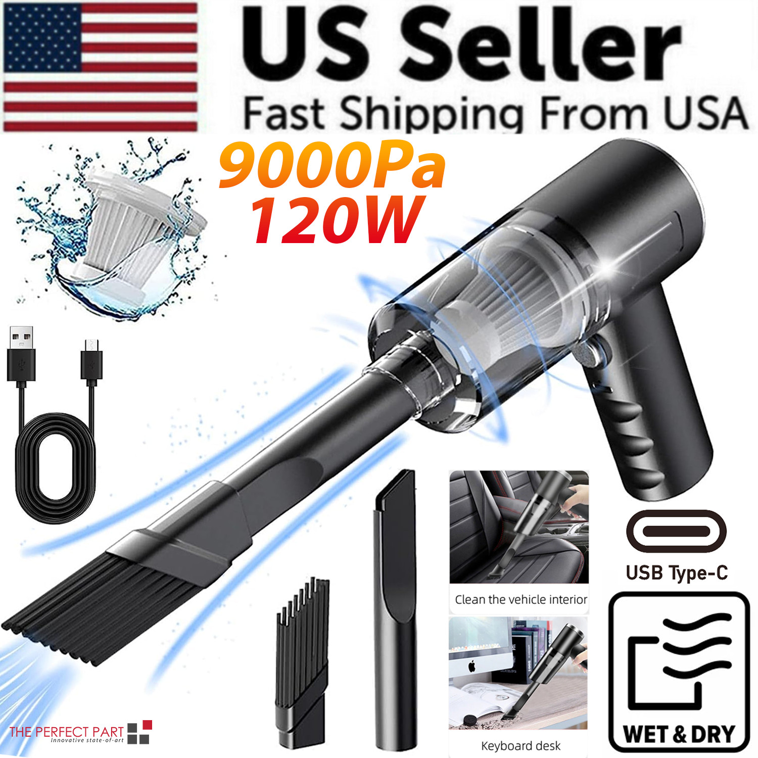 120W Cordless Handheld Vacuum Cleaner Small Mini Portable Car Auto Home Wireless gallery