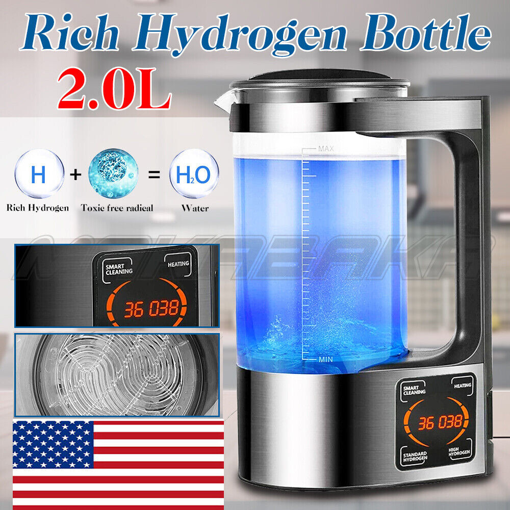 Hydrogen Water Machine Generator 2L Water Ionizer Generator Machine Kettle US gallery