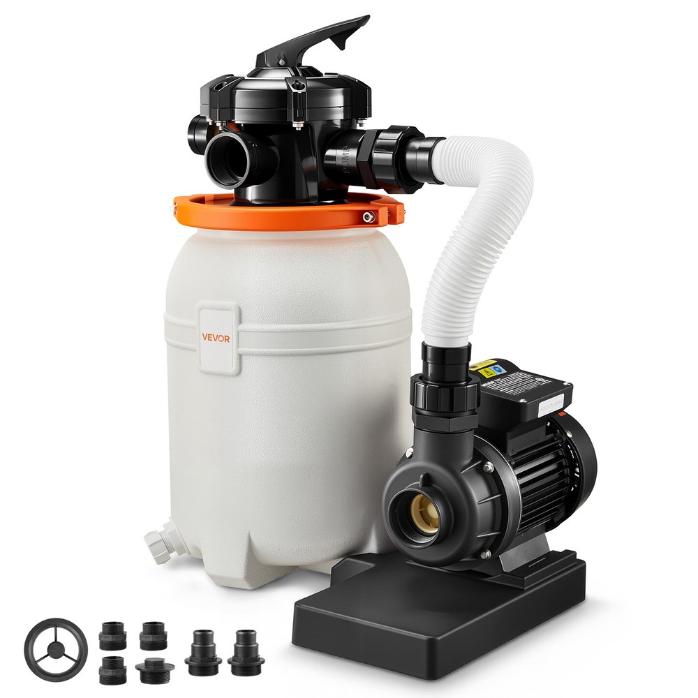 VEVOR Sand Filter Pump for Above Ground Swimming Pools 10" 3000 GPH 0.33HP Timer