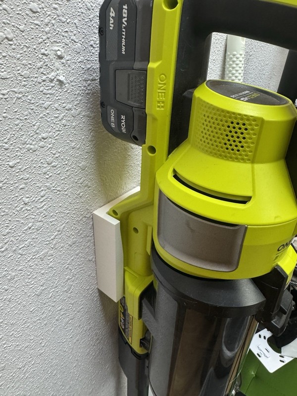Wall Mount Dock for Ryobi ONE+ HP Brushless Vacuum, Black Plastic Holder gallery