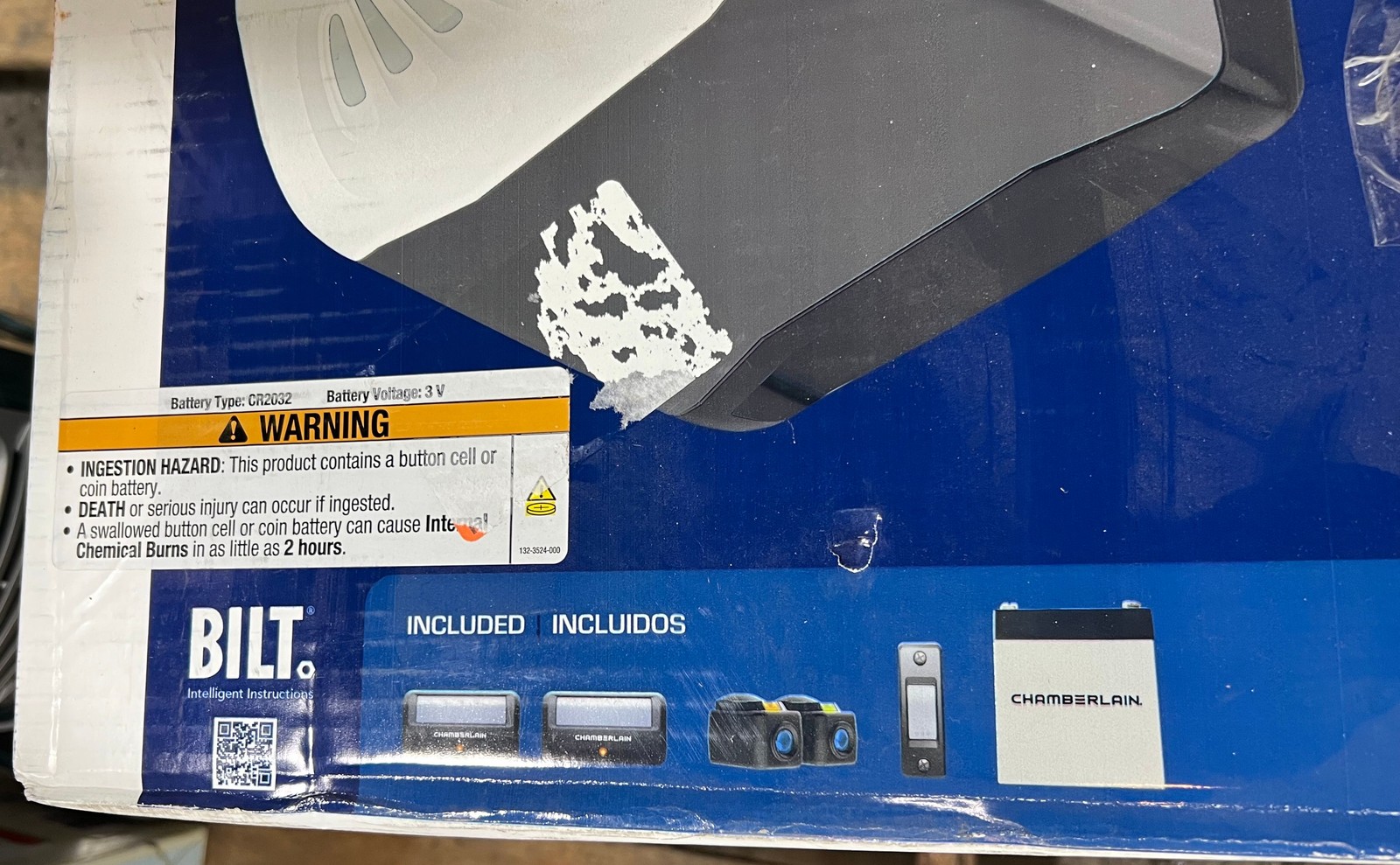 Chamberlain Smart Garage Door Opener1/2HP Belt Drive+BatteryBack *MISSING MANUAL gallery