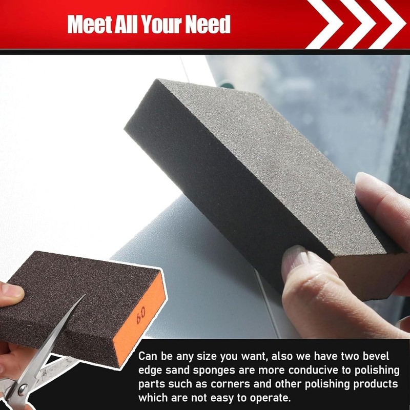 High-Density Sanding Sponge Assortment - 10 Pcs for Precise Control & Durability gallery