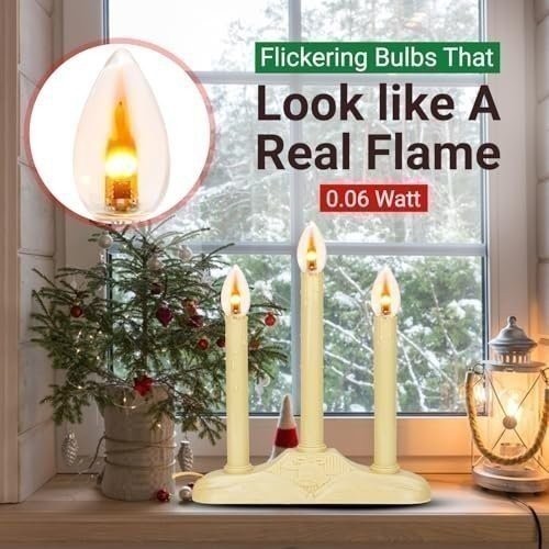 Tupkee LED Flickering Flame Bulb – C7, E12 Base, 0.06 Watt, Flicker Flame LED... gallery