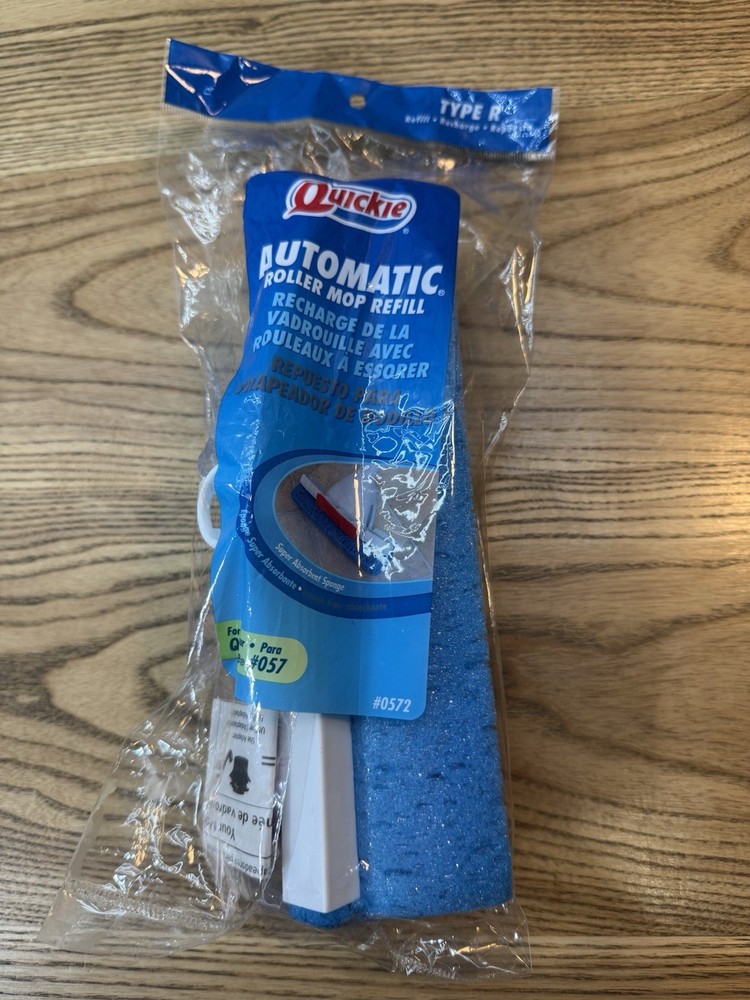 Quickie Mop & Scrub Roller Mop Refill Type R Fits Mop #057 New in Pack