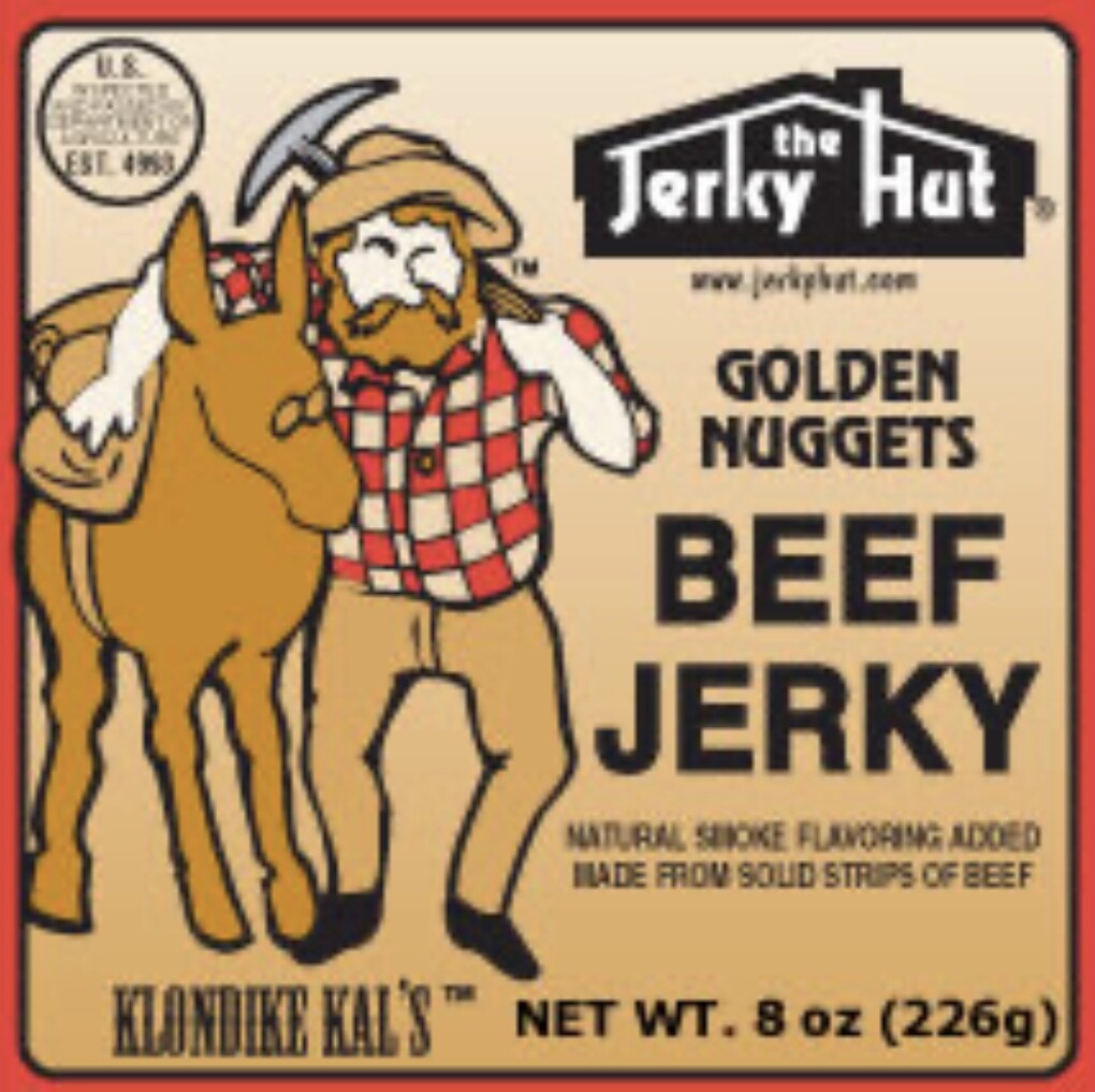 Sweet & Tender Golden Nuggets Jerky Hut Beef Jerky 1/2 Pound Bag 8oz Gluten Free gallery