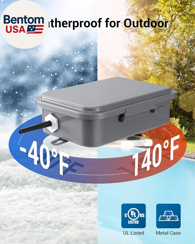 Pool Pump Timer, Outdoor Smart Wi-Fi Box, Heavy Duty 40A 120-277 VAC 2HP Wireles gallery
