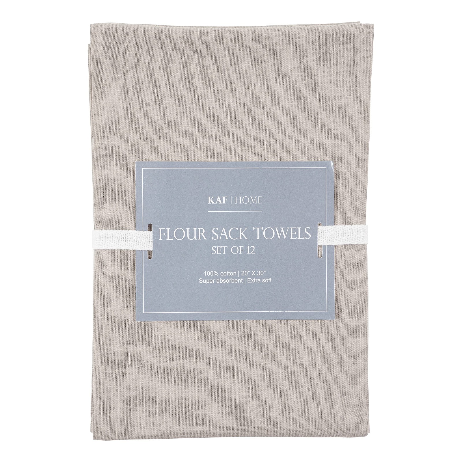 12 PCS 20x30 Inch Gray Flat Flour Sack Cotton Kitchen Dish Towels Absorbent gallery