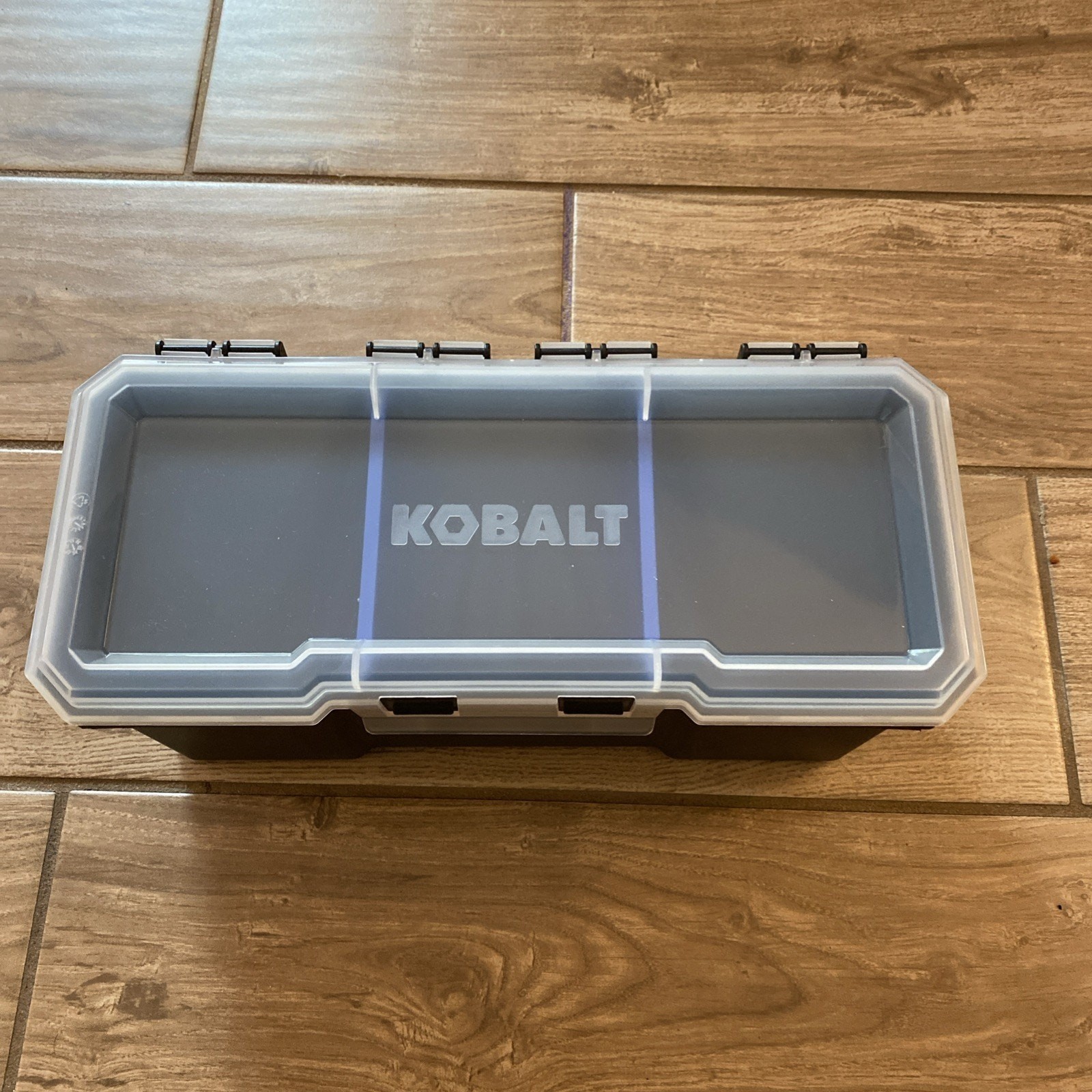 Kobalt Small Plastic 3 Compartment Tool Storage Bin Container gallery