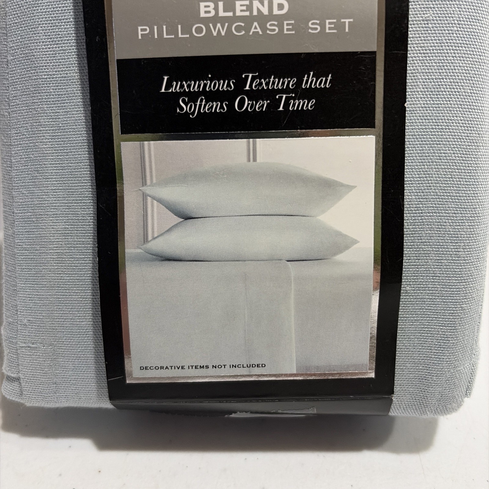 Hotel Style Lyocell & Linen Blend 2 Pillowcases Queen, SS DUCK EGG gallery
