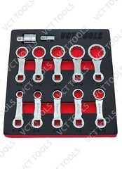 VCT 12-Piece SAE Torque Adapter Set, 12-Point Box End Extension 5/16-7/8″