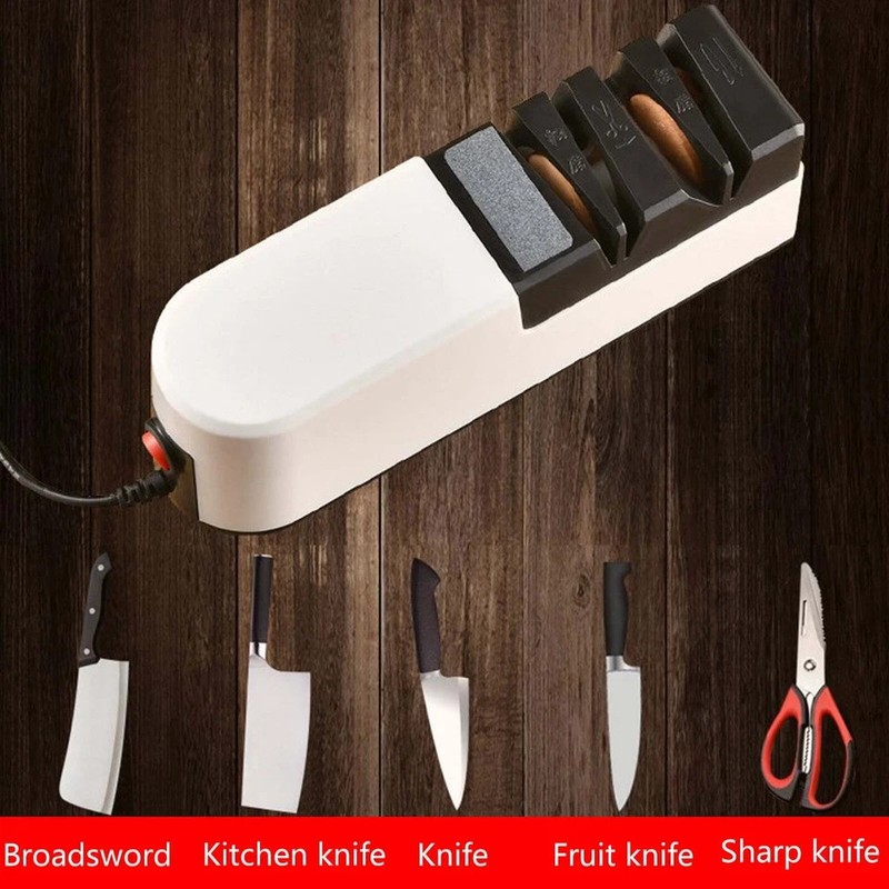 Electric Knife Sharpener Professional Kitchen Grinder & Sharpening Stone gallery