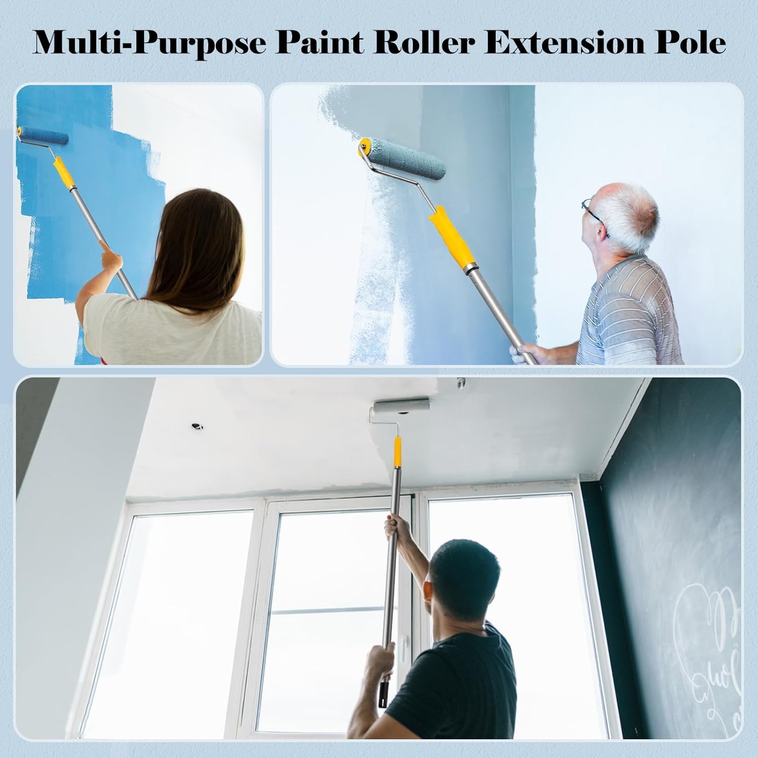 Paint Roller Kit, 10 Pack, 9 Inch Paint Roller Frame with Microfiber Roller Cove gallery