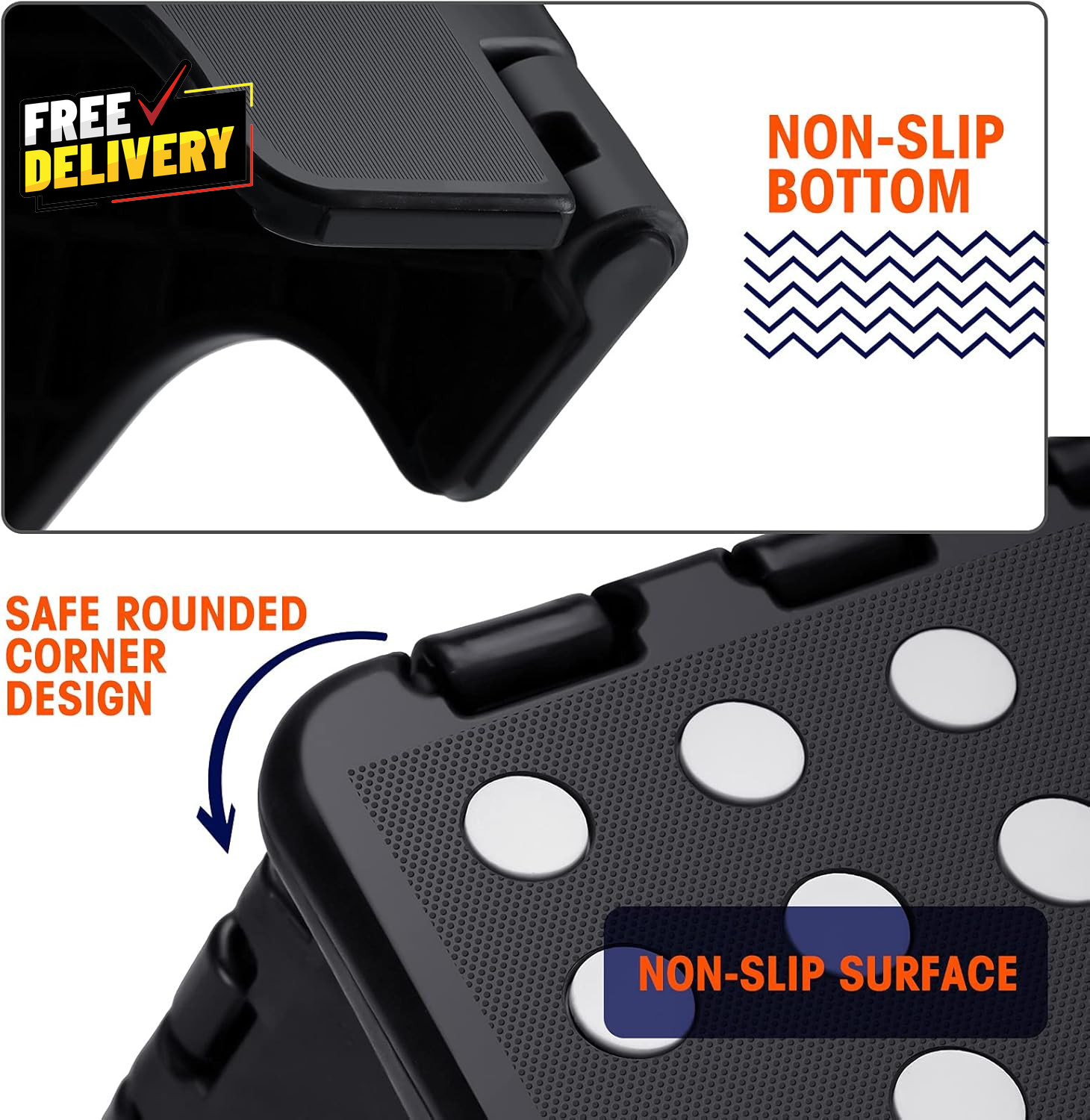9 Folding Step Stool for Adults Kids Non-Slip Folding Stools with Portable H.... gallery