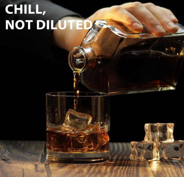 3 Pack 2 Inch Large Square Silicone Ice Cube Molds for Whiskey & Cocktails gallery