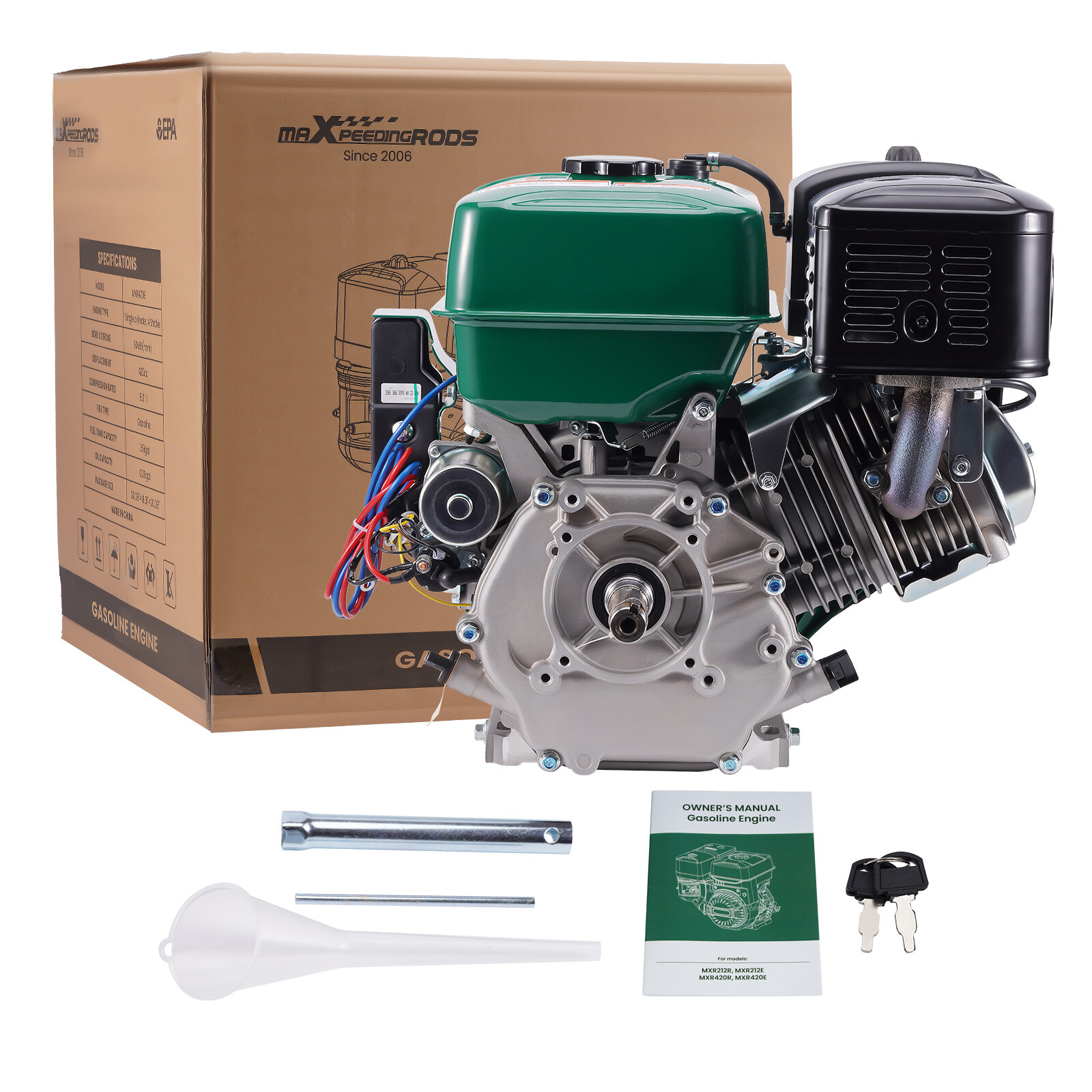 420cc OHV Horizontal Gasoline Engine Motor 15HP Electric Start For Go-Kart gallery