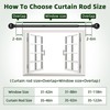 No Drill Curtain Rods Adjustable 48-84/90 Inches, 5/8 Inch Black Tension Rod gallery
