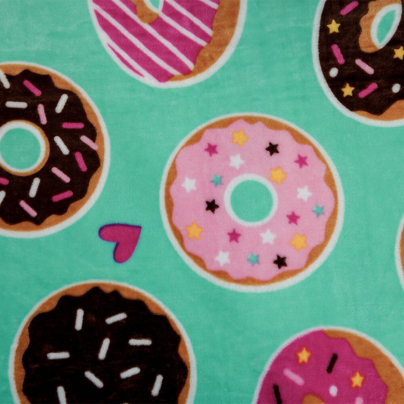 Teal Donut Blanket Soft Plush Blanket Donut Daydream Blanket 50x60in gallery