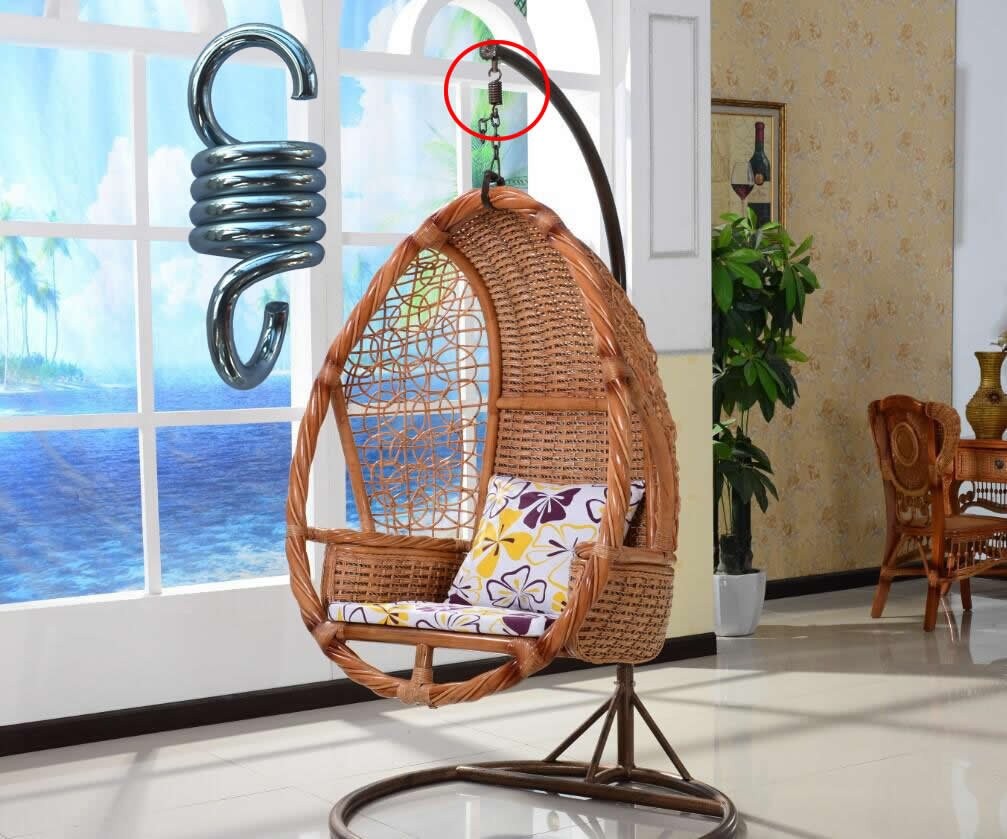 Alemon 800lbs Capacity Hammock Chair Spring, 4 Inch Porch Hammock, gallery