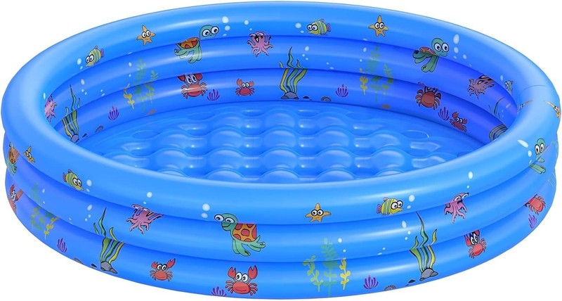 Inflatable Baby Pool Polyvinyl Chloride 48 Inch Round Portable Water Play gallery