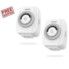 User-Friendly 24-Hour Outlet Timer with 48 Settings – Perfect for Energy Savings