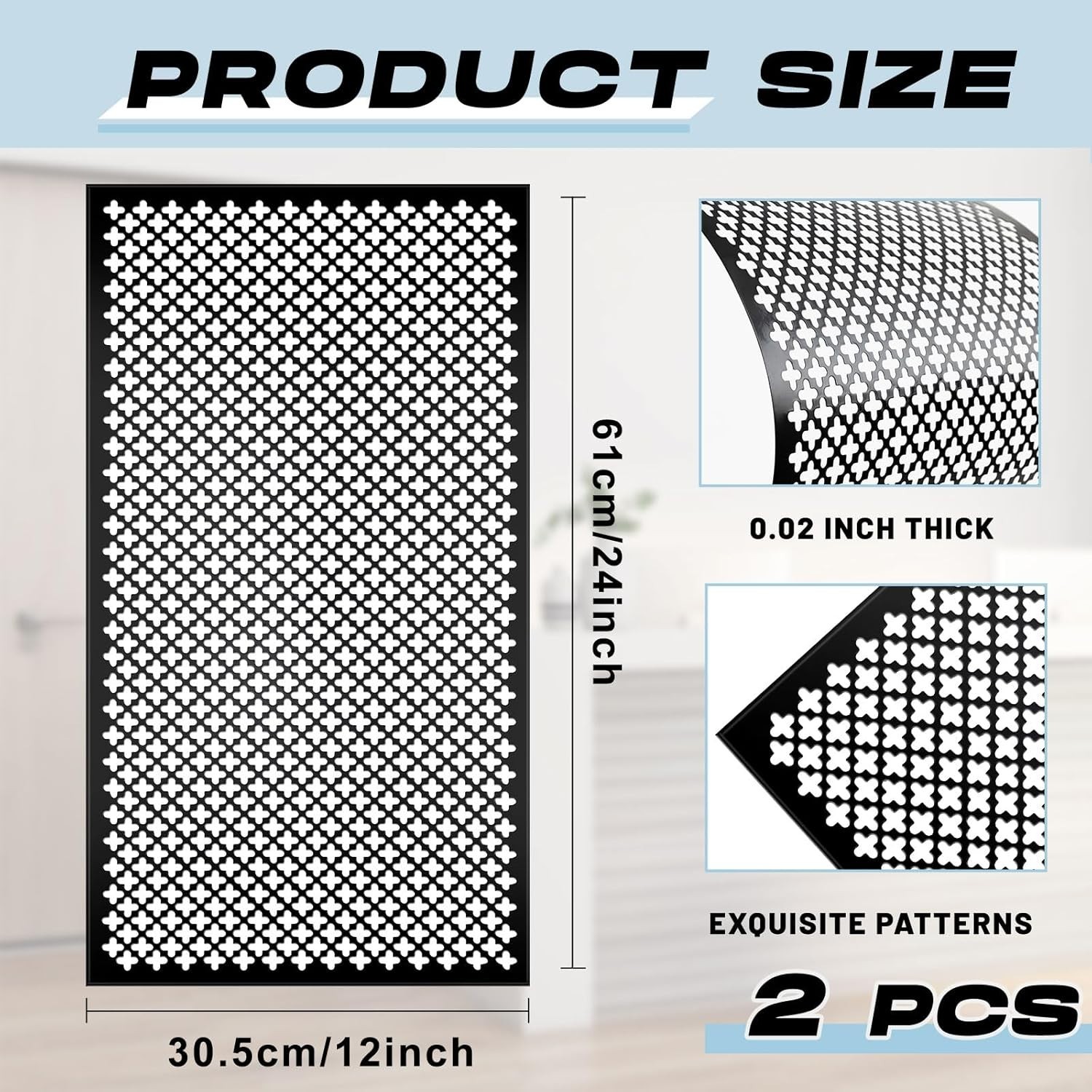 2 Pcs Cloverleaf Aluminum Sheet Perforated 0.02 Inch Thick Metal Mesh gallery