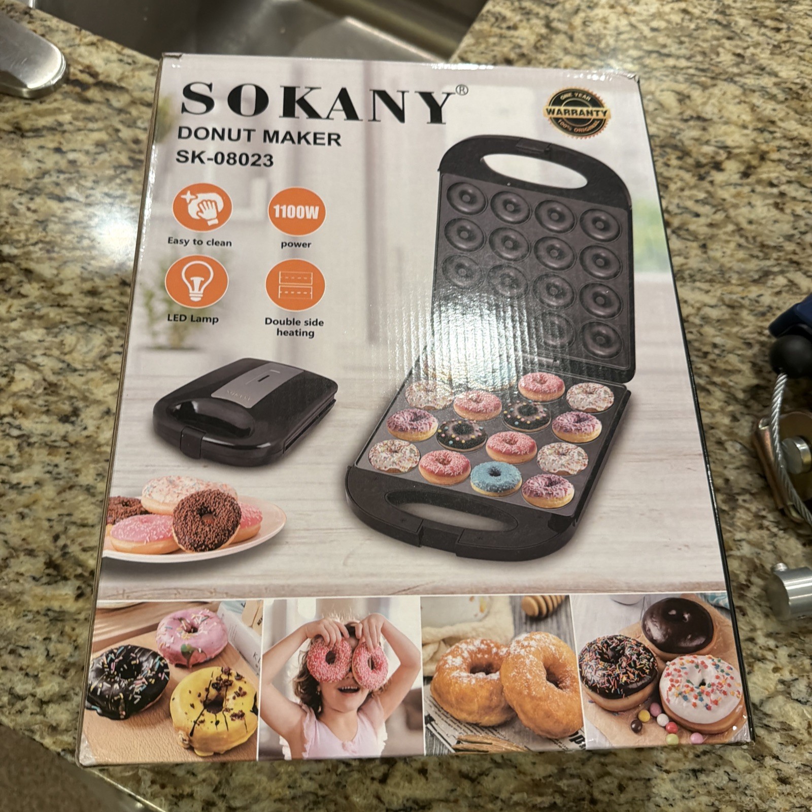 Mini Donut Maker- 1400W Electric Nonstick Doughnut Maker Machine -16 Donut Maker gallery