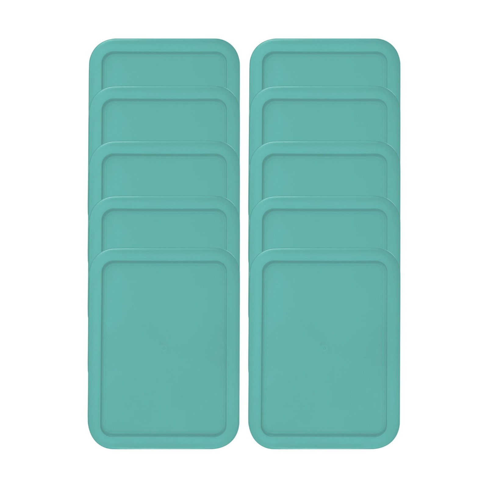Replacement Lids for Pyrex 7210-PC 3-Cup Rectangle Turquoise 5.75x7.75" 10-Pack gallery