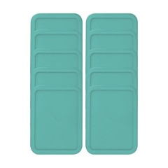 Replacement Lids for Pyrex 7210-PC 3-Cup Rectangle Turquoise 5.75×7.75″ 10-Pack